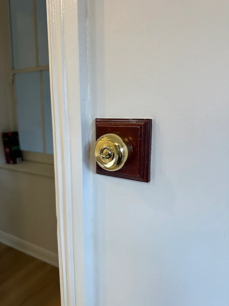 Restored brass period light switch